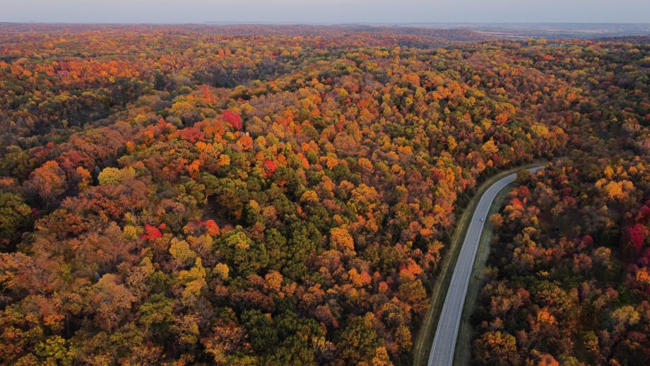 Great River Road Die Great River Road aus der Vogelperspektive