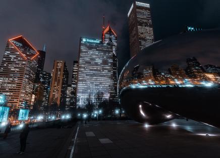 blick auf die chicago skyline