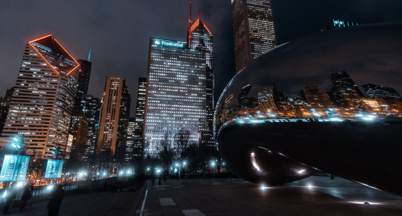 blick auf die chicago skyline